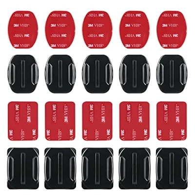 Abbildung von 10 Stück Klebehalterung für Helme YUTOU Flache und Gebogene Halterungen Helmbefestigung aus 3M Kleber Die GOPRO Action Camera Hero Session / 4/3/3 + 2 oder andere