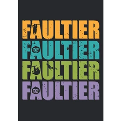 Abbildung von Notizbuch A5 liniert mit Softcover Design: Faultier: 120 linierte DIN Seiten