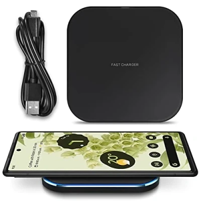 Abbildung von Wireless Ladestation kompatibel mit Sony Xperia 1 IV Kabelloses Ladepad Induktives Laden Schnellladegerät 10W Schwarz