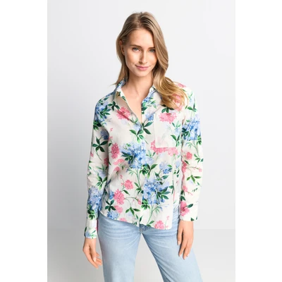Abbildung von Rich &amp; Royal MIT Blumenprint Hemdbluse, Damen, Größe: 36x36, Whisper white