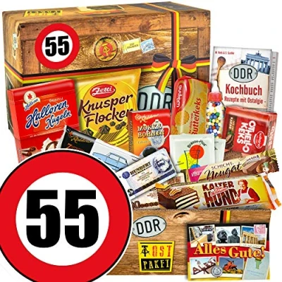 Abbildung von DDR Geschenk L Suessigkeiten Korb Geburtstag 55 Idee Vati
