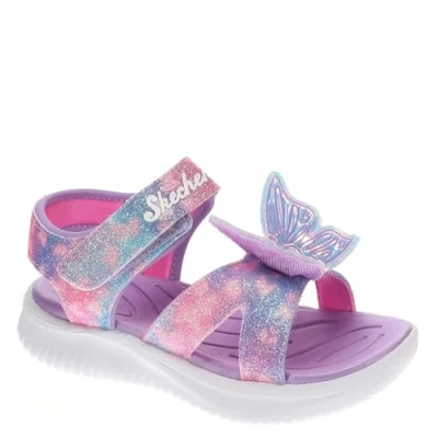 Abbildung von Skechers JUMPSTERS SANDAL BUTTERFLY BRITES Sandale, Blink, Klettschuh, Schmetterlingdesign, Größenschablone zum Download