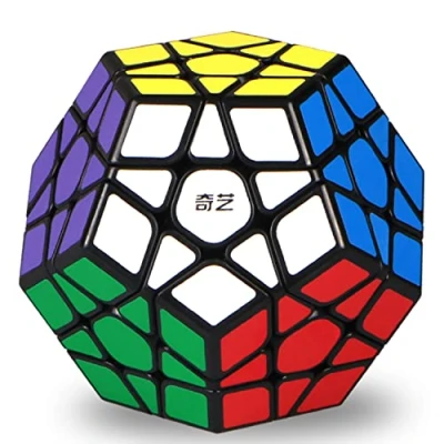 Abbildung von ROXENDA Dodekaeder Zauberwürfel, Pentagon Speed Cube Einfaches Drehen &amp; Glatt Spiel Lebendige Farben, (Aufkleber)