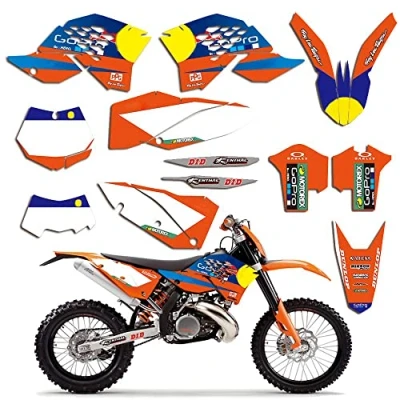 Abbildung von ENARUI Dekor Aufkleber Graphics Kompatibel mit 2007 2010 KTM sx sxf 125 150 250 450 200 300 350 400 500 525 und 2008 2011 exc f xcw