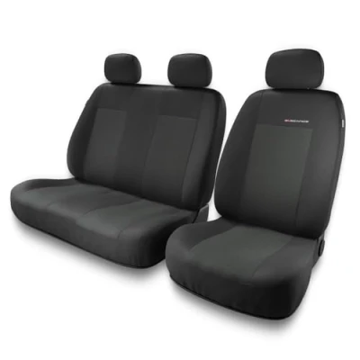 Abbildung von Mossa Universal Sitzbezüge Auto kompatibel mit Volkswagen Transporter T4, T5, T6 (1989 2019) Autositzbezüge Schonbezüge für Autositze BE 1