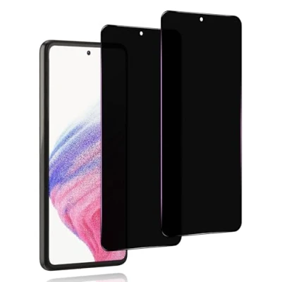 Abbildung von für Samsung Galaxy A53 5G Sichtschutz Panzerglasfolie, [2 Stück] Anti Spy Displayschutzfolie,Privatsphäre Schutzfolie 9H Härte Gehärtetes Glas Folie Blasenfrei Blickschutzfolie