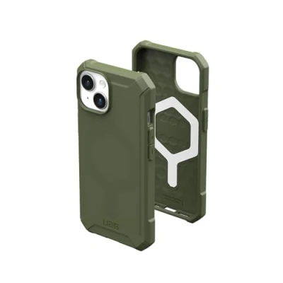 Abbildung von Apple iPhone 15 Hülle MagSafe Silikon UAG Soft Case/Backcover Handyhülle Grün Shockproof/Stoßfest