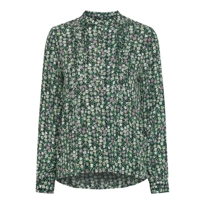 Abbildung von ICHI Ihmarrakech AOP Hemdbluse, Damen, Größe: XS, Multi color holly green