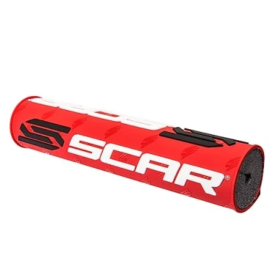 Abbildung von SCAR Lenkerpolster Lenker mit Mittelstrebe moto cross quad dirt bike Enduro Rot