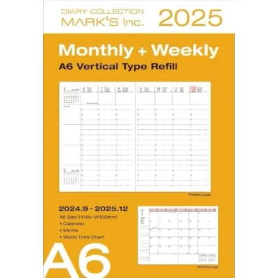 Abbildung von MARK&#039;S 2024/2025, A6 Vertical Type Refill: Von September 2024 bis Dezember 2025