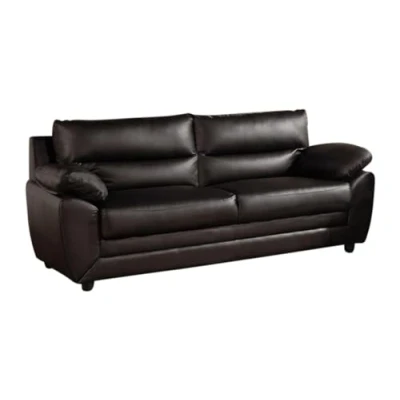 Abbildung von Vente unique Sofa 3 Sitzer Kunstleder Braun Manoa