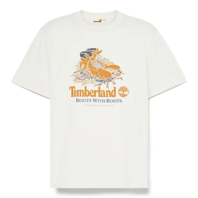 Abbildung von Timberland Front BOOT Graphic TEE Tshirt print, Herren, Größe: Small, Vintage white