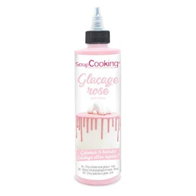 Abbildung von ScrapCooking Drip Cake Glasur Rosa 130g Kuchenglasur Schnelltrocknend Deko für Torten, Kuchen, Kekse, Pop, Dripcake, Plätzchen, Donuts Geburtstag 4701
