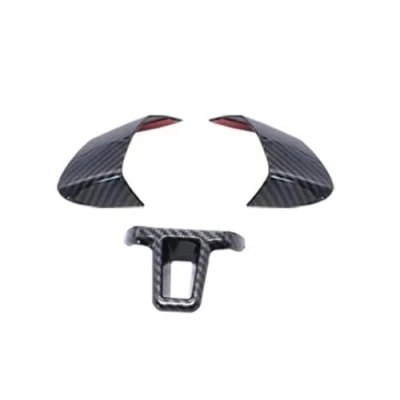 Abbildung von Interieurleisten Für Golf 6 MK6 Passat B7 Sharan Polo Jetta Tiguan Caddy Touran Auto Lenkrad Abdeckung Trim Interieur Zubehör(A 3pcs)