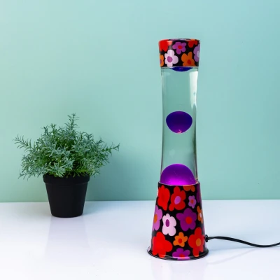 Abbildung von Lavalampe Blumen mit rosa Lava