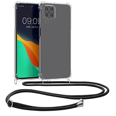 Abbildung von kwmobile Necklace Case kompatibel mit Samsung Galaxy M53 5G Hülle Silikon Cover Handykette Band Handyhülle Transparent