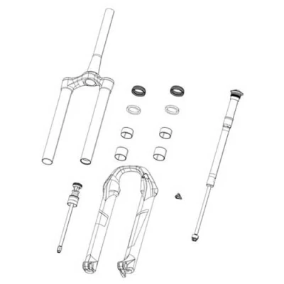 Abbildung von RockShox Unisex Erwachsene Felgenbänder 03055001 Felgenbänder, Grau, 35mm Standrohre