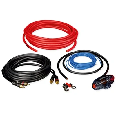 Abbildung von EMPHASER ESP RP10 hochwertiges Powerkabelset zum Anschluss eines Verstärkers, Power Kit für Autos und Reisemobile, 10 mm 5 m Stromkabel, Cinchkabel, Remote, Sicherungshalter