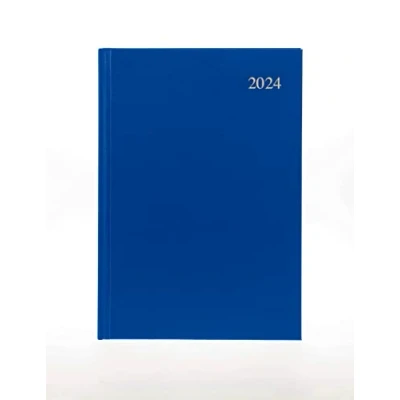 Abbildung von Collins Essential A4 Terminplaner 2024, Wochenansicht, umweltfreundlich, Recyclingpapier, vollständig recycelbar, kompletter Planer täglich, wöchentlich und monatlich, Größe, Marineblau