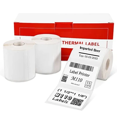 Abbildung von Phomemo 3 Rollen M110 Etikett Thermoetikettenpapier Multifunktionales selbstklebendes Etikett,Kompatibel mit M200 M220 M120 M221 EtikettDruckern，1.57&quot;x1.18&quot; (40x30mm),230 Etiketten/Rolle