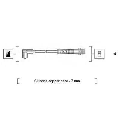 Abbildung von MAGNETI MARELLI 941095790617 Zündkabelsatz LANCIA: Y, FIAT: BRAVO 1