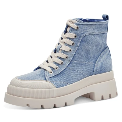 Abbildung von Tamaris Plateaustiefelette, Damen, Größe: 38, Denim Schuhe