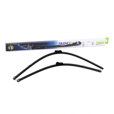 Abbildung von Scheibenwischer Valeo Silencio X.trm, Flat Blade Set 574680 vorne Rahmenlos Top Lock FORD: Galaxy Mk2 MPV, S Max Mk1, Tourneo Custom V362 Bus