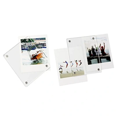 Abbildung von jxe Acryl klar Magnetische Kühlschrank Bilderrahmen für Fujifilm Instax quadratisch SQ10 Filme (Pack von 2)