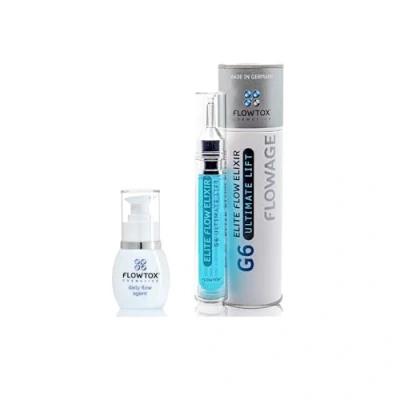 Abbildung von Flowtox Gesichtspflege Set Hyaluron Booster I Serum hochdosiert Face Care 45 ml Made in Germany Anti Aging für Frauen und Männer Instant Lifting Skincare