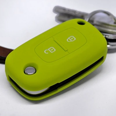 Abbildung von Soft Case Schutz Hülle Auto Schlüssel für Renault Kangoo Smart Forfour Clio Mercedes Benz Citan Klappschlüssel Remote/Farbe: Apfelgrün