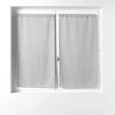 Abbildung von Douceur d&#039;Intérieur, Gardine, Voile, gewebt, 2 x 60 160 cm, Grau, Stück