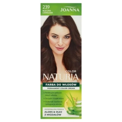 Abbildung von Joanna Naturia Color Haarfarbe für Frauen Sorgt Lang Anhaltende Farbe Enthält Aloe vera und Mandelöl Attraktive Tiefe Milchschokolade