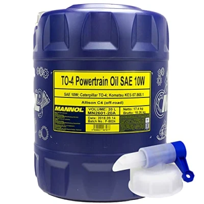 Abbildung von MANNOL TO 4 Powertrain Oil SAE 10W Caterpillar 20 Liter mit Ausgießer