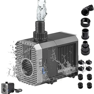 Abbildung von EXLECO Aquarium Aquariumpumpe 3000L/H 55Watt Tauchpumpen Wasserpumpe Fontänepumpe Eco Filterpumpe Teichpumpe Brunnen Pumpe mit 3M Kabel CHJ 3000