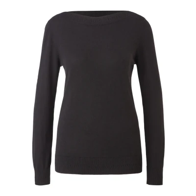 Abbildung von s.Oliver MIT Ubootausschnitt Strickpullover, Damen, Größe: 36, Black