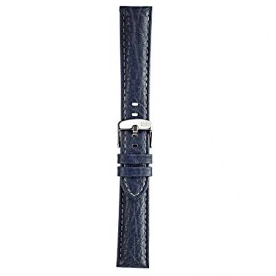Abbildung von Morellato Herren Uhrenarmband Sport Collection Mod. Racing aus echtem Texas Leder A01U4206B07, blau, 18 mm, Gurt