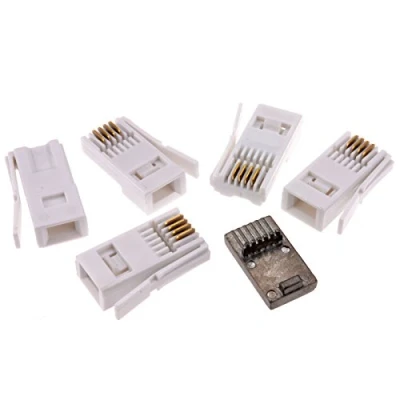 Abbildung von BT 4 Draht 431a Telefon Crimpstecker Ende Anschluss [5 Stück] &amp; Metall Crimpen Werkzeug Kit Pack]