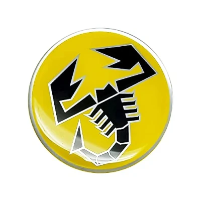 Abbildung von ABARTH 21552 Aufkleber 3D Skorpion Gelb, Durchmesser 44 mm,