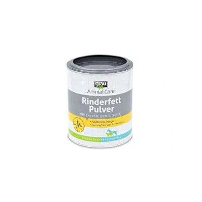 Abbildung von GRAU das Original Rinderfettpulver, der schelle Energielieferant mit 80 % Fettanteil, 1er Pack (1 x 50 g), Ergänzungsfuttermittel für Hunde &amp; Katzen