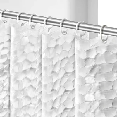 Abbildung von OTraki Duschvorhang 180 x 200cm Eva Wasserwürfel Duschvorhänge Badvorhänge Fenster 3D Wasserdicht Anti Schimmel Umweltfreundlich Waschbar Shower Curtains Halbtransparent Klar für Badezimmer EINWEG