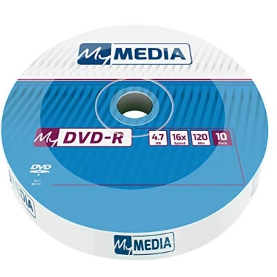 Abbildung von MyMedia DVD‑R 16x 4.7GB, 10er Pack Spindel, DVD Rohlinge beschreibbar, 16 fache Brenngeschwindigkeit &amp; Lange Lebensdauer, R rewritable, leer, Leere