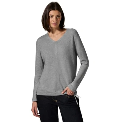 Abbildung von Cecil Schimmernder Strickpullover, Damen, Größe: Large, Grau