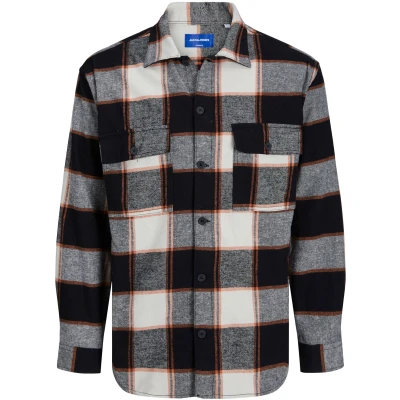 Abbildung von Jack &amp; Jones PlusSize Langarmhemd &quot;JORBLAFRI CHECK OVERSHIRT LS PLS&quot;, mit Brusttaschen