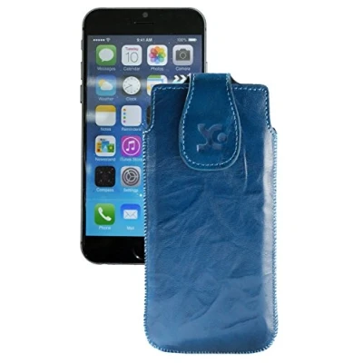Abbildung von Suncase Original Tasche für iPhone 7/6 / 6S (4.7&quot;) Leder Etui Handytasche Ledertasche Schutzhülle Case Hülle/in wash blau