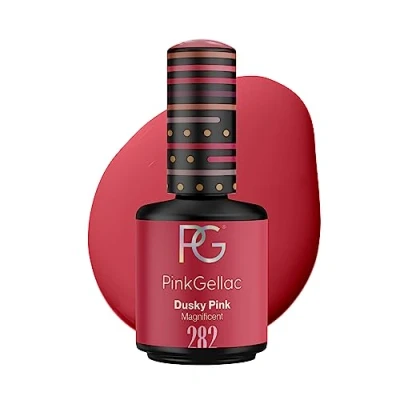 Abbildung von Pink Gellac UV Gel Nagellack 282 Dusky 15 ml Shellac Rosa Nail Polish Gelnagellack für Lampe Einfache Anwendung Lack Made in Holland
