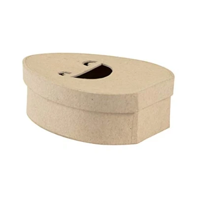 Abbildung von Decopatch BT067C Box aus Pappmache 4x10x12 cm, S, ideal zu Ostern, 1 Stück, Lächeln /Eier