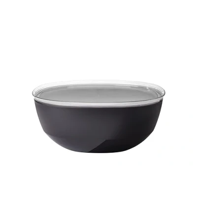 Abbildung von Mepal Servierschale mit Deckel Silueta Spülmaschinen und mikrowellenfest Salatschüssel Tapas Teller Geschirr 5000 ml Nordic black