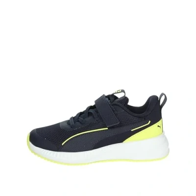 Abbildung von Puma Flyer 3 Unisex Laufschuh Straße für Kinder, Größe: 29, New navy/lemon sherbert/white Schuhe