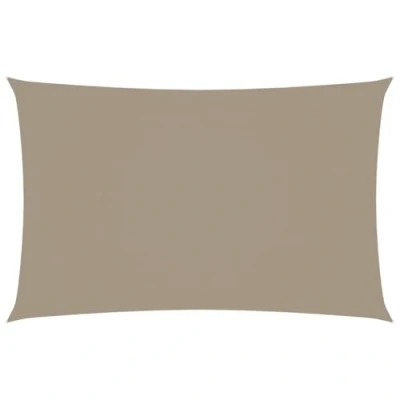 Abbildung von vidaXL Sonnensegel Wasserfest Sonnenschutz Windschutz Sonnendach UV Schutz Garten Terrasse Balkon Oxford Gewebe Rechteckig 2x5m Taupe