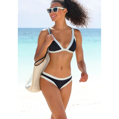 Abbildung von Venice Beach SET Bikini, Damen, Größe: 40xC/D, Schwarz weiß